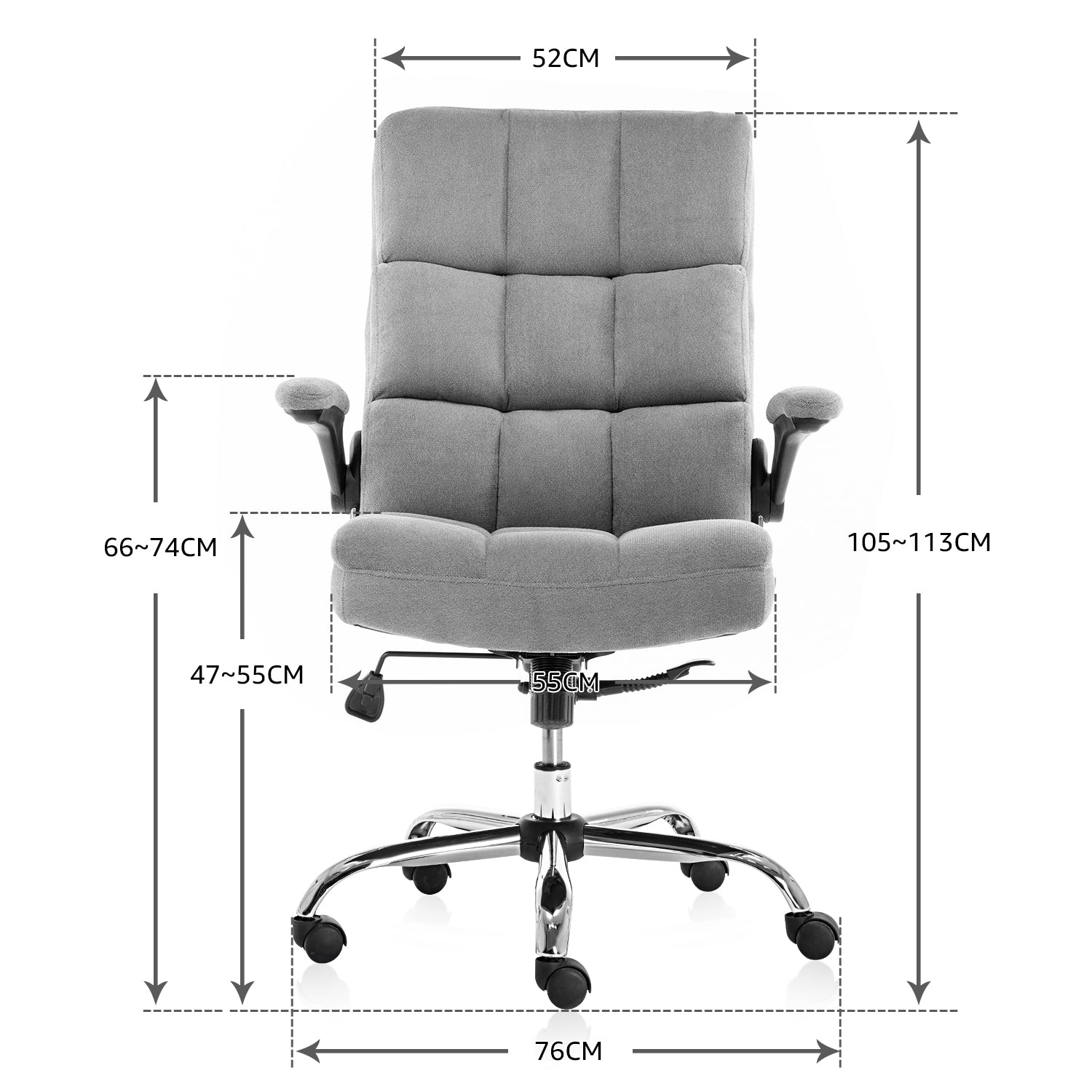 Upholstered Fabric Office Chair Comfortable Computer Chair